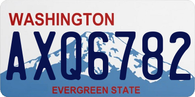 WA license plate AXQ6782