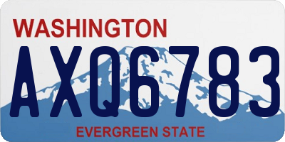 WA license plate AXQ6783