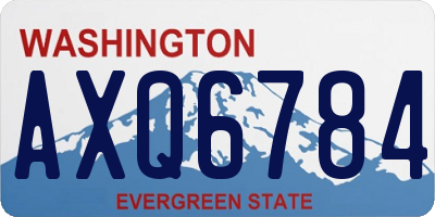 WA license plate AXQ6784