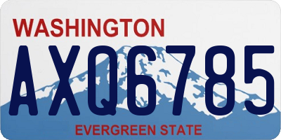 WA license plate AXQ6785