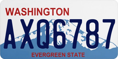 WA license plate AXQ6787