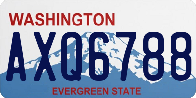 WA license plate AXQ6788