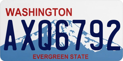 WA license plate AXQ6792