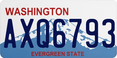 WA license plate AXQ6793