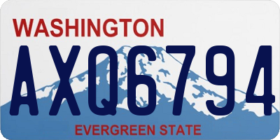 WA license plate AXQ6794