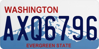 WA license plate AXQ6796
