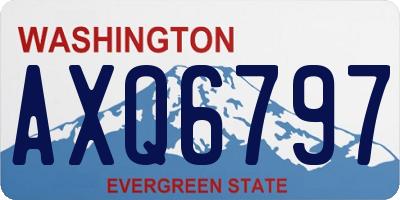 WA license plate AXQ6797