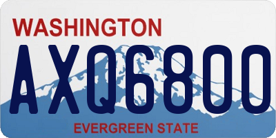 WA license plate AXQ6800