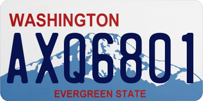 WA license plate AXQ6801