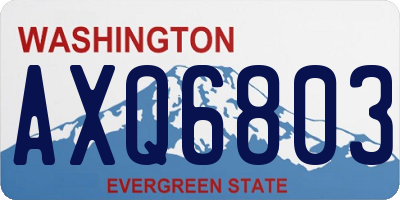 WA license plate AXQ6803