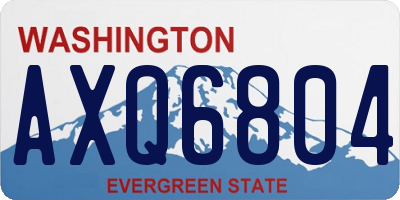 WA license plate AXQ6804