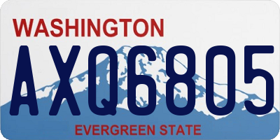 WA license plate AXQ6805