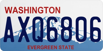 WA license plate AXQ6806