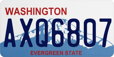 WA license plate AXQ6807