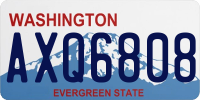 WA license plate AXQ6808