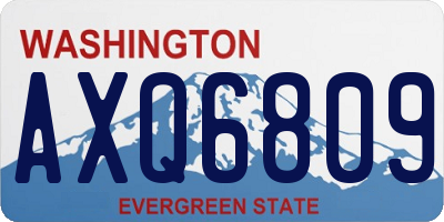 WA license plate AXQ6809
