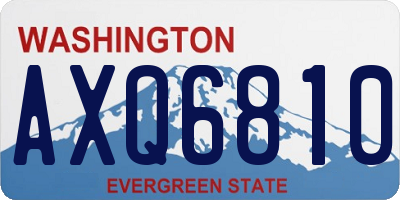 WA license plate AXQ6810