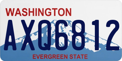 WA license plate AXQ6812