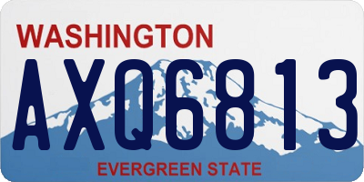 WA license plate AXQ6813