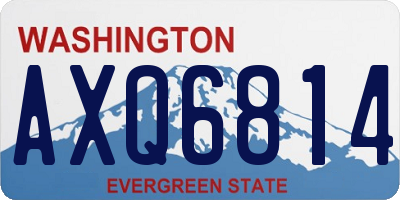 WA license plate AXQ6814