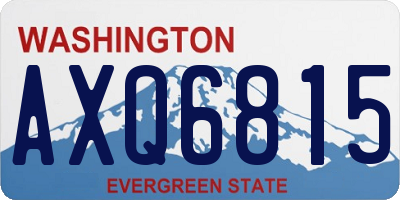 WA license plate AXQ6815
