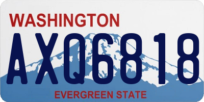 WA license plate AXQ6818