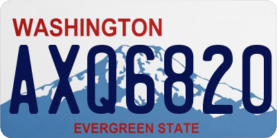 WA license plate AXQ6820