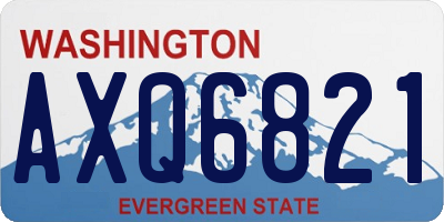 WA license plate AXQ6821