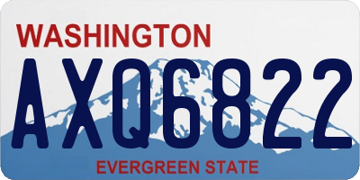 WA license plate AXQ6822
