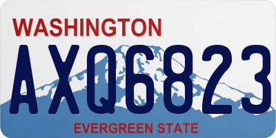 WA license plate AXQ6823