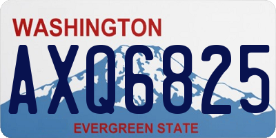 WA license plate AXQ6825