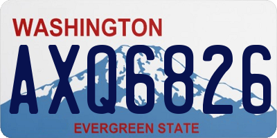WA license plate AXQ6826