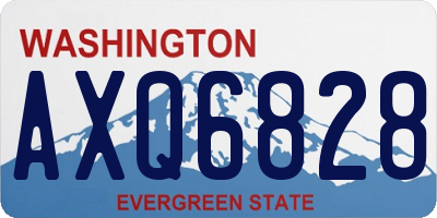 WA license plate AXQ6828