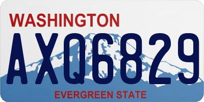 WA license plate AXQ6829