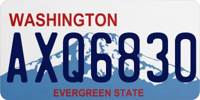 WA license plate AXQ6830