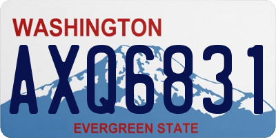 WA license plate AXQ6831