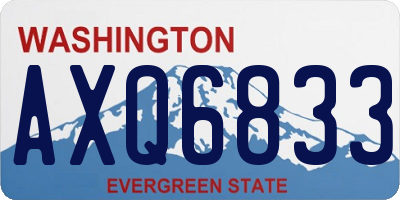 WA license plate AXQ6833