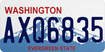 WA license plate AXQ6835