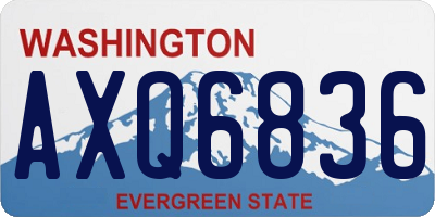 WA license plate AXQ6836