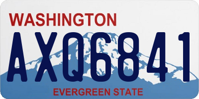 WA license plate AXQ6841