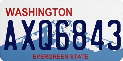 WA license plate AXQ6843
