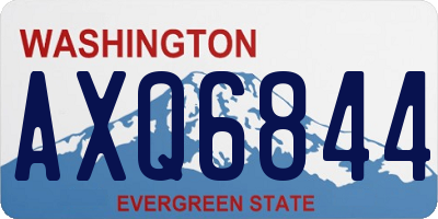 WA license plate AXQ6844