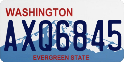 WA license plate AXQ6845