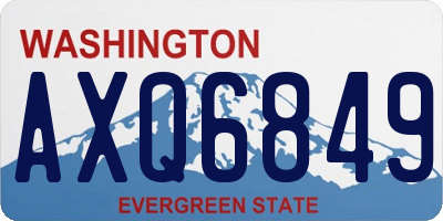 WA license plate AXQ6849