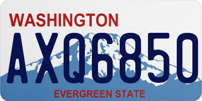 WA license plate AXQ6850