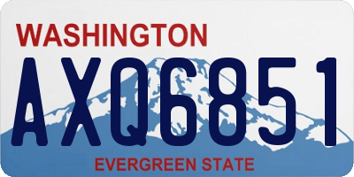 WA license plate AXQ6851