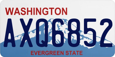 WA license plate AXQ6852