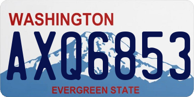 WA license plate AXQ6853