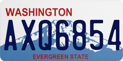 WA license plate AXQ6854