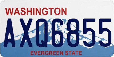 WA license plate AXQ6855